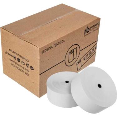 Imagem de Bobina Termica Relogio Ponto 57MMX300M Branca 48G - Rio Branco Bobinas