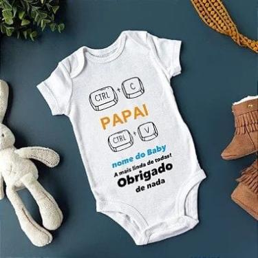 Imagem de Body Personalizado Bebê CTRL + C Papai CTRL + V - Baby da Moda