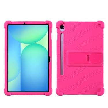 Imagem de QYiiD Capa para Galaxy Tab S10 FE Plus 13,1 polegadas modelo 2025 (SM-X620/X626), capa protetora de silicone leve para crianças, borracha macia à prova de choque, rosa