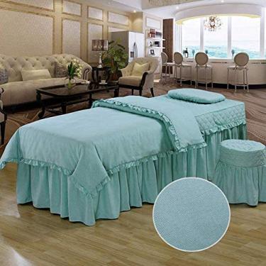 Imagem de RAUGAJ Folhas de massagem de cor pura, folhas simples para salões de beleza 4 peças de Bfor Beauty/3/80X190 cm (31X75polegadas)