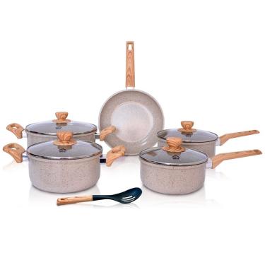 Imagem de Conjunto De Panelas Cerâmica 6 Peças Antiaderente Indução Kaza+