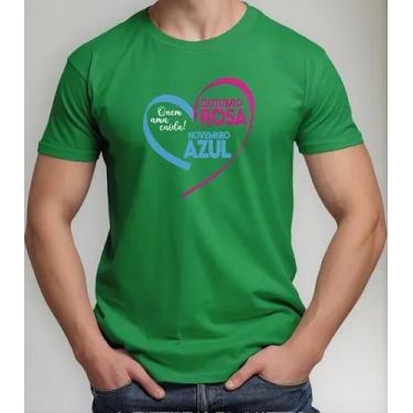 Imagem de Camiseta Camisa Algodão Feminina Masculina Adulto Campanha Outubro Ros