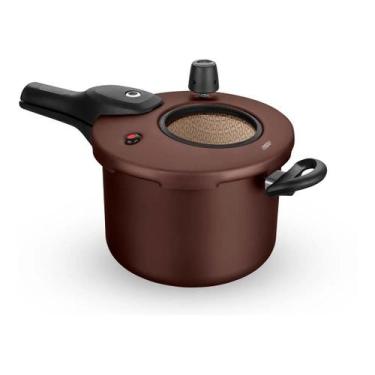 Imagem de Panela de pressao c/ visor fechamento externo n20/4,5l chocolate - MTA