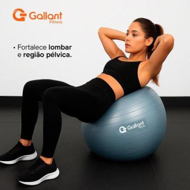 Imagem de Bola de Pilates 55cm Yoga e Abdominal Com Bomba Gallant (GBP55AECBA-AZ