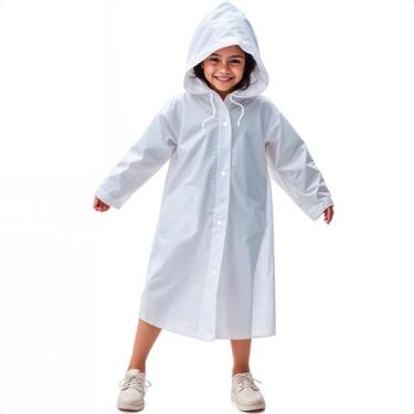 Imagem de Capa Chuva Infantil Com Capuz Impermeável Colorida Proteção - Amigo do