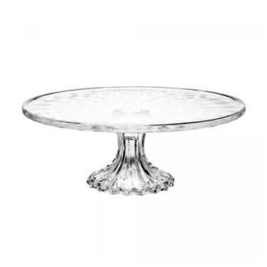 Imagem de Prato de Bolo com Pé em Cristal Diamond Lyor 30cm