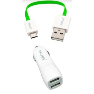 Imagem de 1 Cabo Micro Celular Usb Powerbank 15 Cm + 1carregar Car 5v