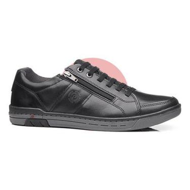 Imagem de Sapatênis Pegada Masculino Couro Legítimo Calce Fácil Zíper 119313, 42