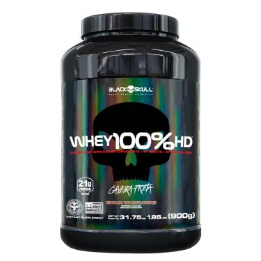 Imagem de Whey 100% HD Black Skull - 900g (WPC, WPI E WPH) Whey 100% HD Chocolate 900g