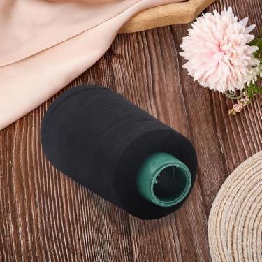 Imagem de Linha de jeans, linha de bordado de 3 fios grossos, linha de bordado de cone, rolo de linha especial para máquina de costura, rolo de linha de poliéster pagode - preto