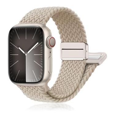 Imagem de Pulseira trançada magnética para Apple Watch séries 11 10 9 8 7 6 5 4 3 / SE/Ultra 3 de 40 mm, 44 mm, 46 mm, 42 mm, 38 mm, 41 mm, 45 mm, 49 mm, 49 mm