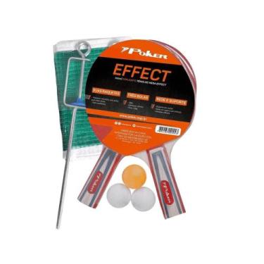 Imagem de Conjunto tênis de mesa Poker - Effect, Preto, Vermelho, único