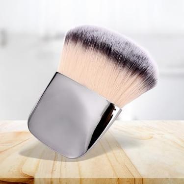 Imagem de Conjunto de pincéis de maquiagem, mini pincel multiuso para blush em pó, ferramenta de beleza portátil de cerdas macias (prata)