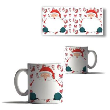 Imagem de Caneca Porcelana Feliz Natal Papai Noel Boneco Neve Arvore 5 - Enjoy S