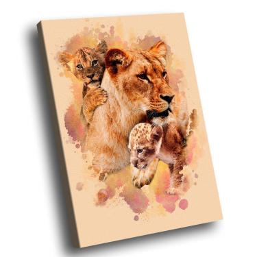 Imagem de Quadro Leoa Family -- Br Artes