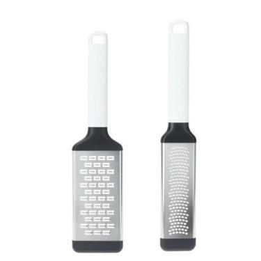 Imagem de Jogo Ralador Fino e Grosso Queijo Raspas Branco KitchenAid