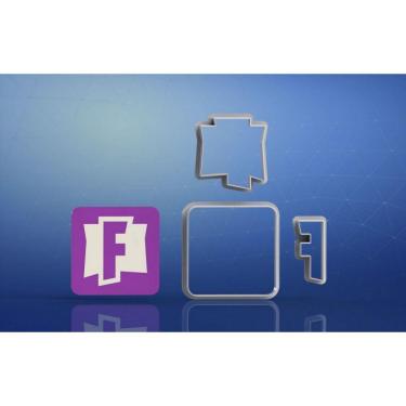 Imagem de Cortador Fortnite Logo F Modular Tamanho 5Cm