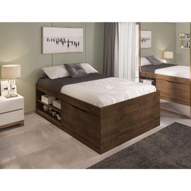 Imagem de Cama Box Sapateira Vanessa Casal 1,38 Malbec - Framar Móveis