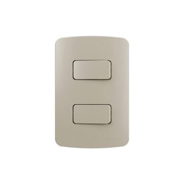 Imagem de Interruptor Simples Duplo Margirius B3 Colors 10A Placa 4X2