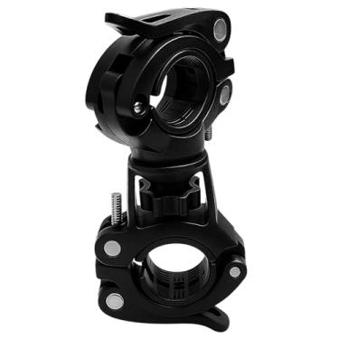 Imagem de Marsrut Braçadeira dupla, suporte de lanterna de bicicleta, suporte universal de luzes LED para bicicleta, suporte de montagem prático, acessório de suporte de clipe para ciclismo, equitação, rotação