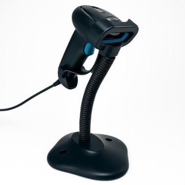 Imagem de Leitor De Código De Barras Com Fio Com Base Suporte Exbom Lcb150 Cor P