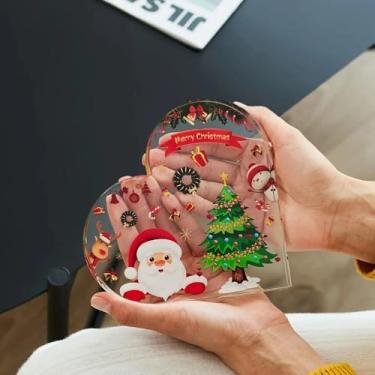 Imagem de Artigos de festa Papai Noel Natal acrílico decoração de mesa bonito enfeite de mesa sala de estar