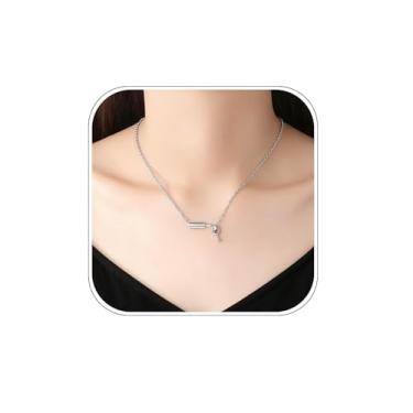 Imagem de Colar delicado com pingente de garrafa de vinho, pingente de garrafa de vinho, joia de festa para mulheres, One Size, Cobre, Sem Pedra Preciosa