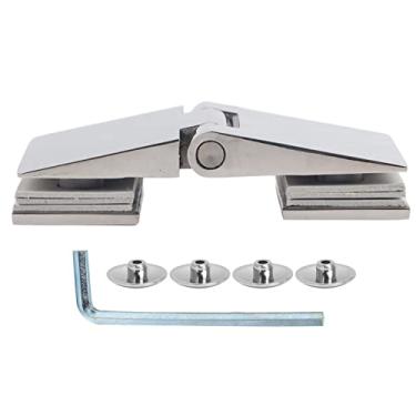 Imagem de Hilitand Dobradiça de Porta de Vidro da Porta de Aço Inoxidável, Dobradiça de 304 para Vidro de 8 a 12 Mm, Acessórios Completos, Instalação Fácil, Uso Seguro e Confiável, Conveniente e Durável,
