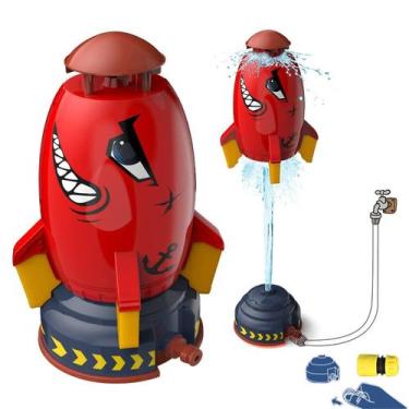 Imagem de Brinquedo aquático ao ar livre Sprinkler Rocket para crianças FUXHBFB