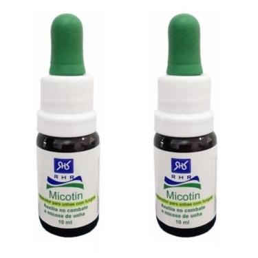 Imagem de Kit 2 Micotin Fortalecedor Antimicótico Unhas 10ml - RHR Cosméticos