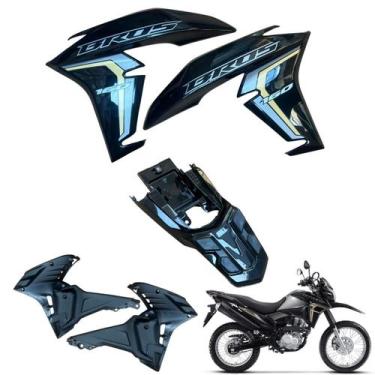 Imagem de Carenagem Nxr Bros 160 2022 2024 Asa do Tanque Par de Complementos Rab