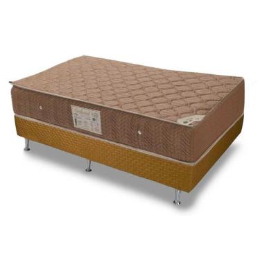 Imagem de Cama Box Casal: Colchão Molas Bonnel Ortobom Nanolastic Orthotel+Base Brown(138X188)