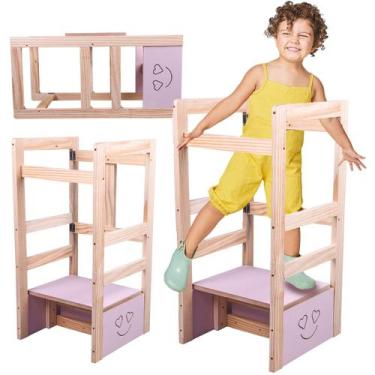 Imagem de Torre De Aprendizagem Montessoriana Regulavel 4x1 Premium - Triboshop,