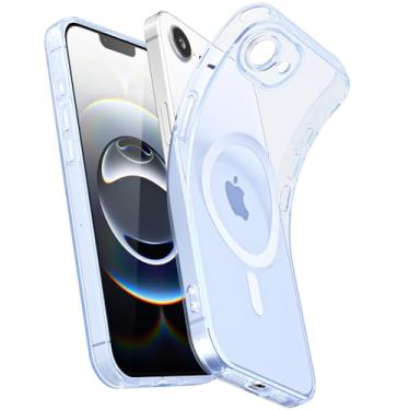 Imagem de Svanove Capa transparente macia para iPhone 16e fina magnética, compatível com Magsafe Minimalista Ultra Fina Transparente Silicone SafeCase, Não Amarelecimento Borracha TPU Bumper Mag Safe Cover