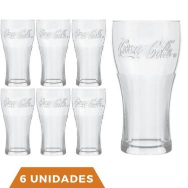 Imagem de Jogo 6 Copos de Vidro 300ML Coca-Cola Transparente Nadir - NADIR FIGUE