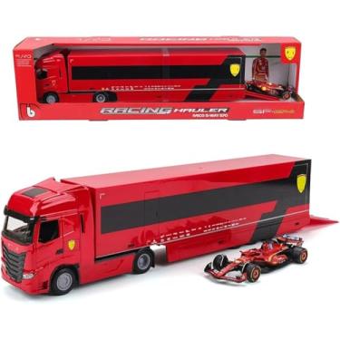 Imagem de HTLNUZD New 1/43 F1SF24#16 Racing Hauler in Pallet, Alloy Adult Miniature Diecast Container Truck Car Model (Ferrari)