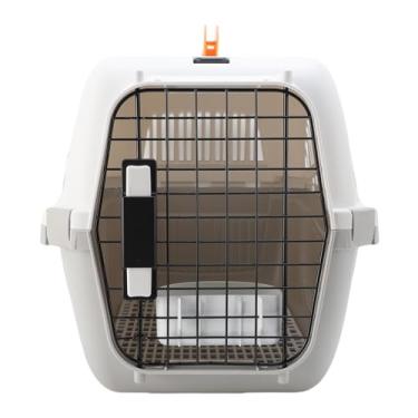 Imagem de Tnfeeon Porta-animais de Estimação Ventilado, Caixa de Plástico Durável para Cães Com Design Espaçoso para Conforto e Segurança, Leve e Fácil de Transportar, Perfeita para Viagens, Aventuras Ao Ar