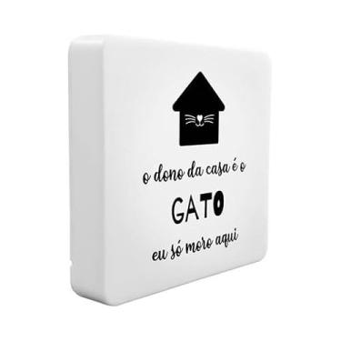 Imagem de Luminária Box Slim USB O Dono É O Gato, Luz Decorativa, Alimentação USB