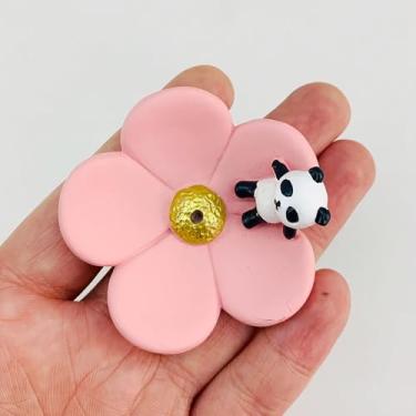 Imagem de Suporte de incenso de resina panda design de flor de cerejeira com estatuetas de animais, decoração de jardim zen, acentos tranquilos para meditação e relaxamento estilo japonês