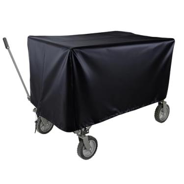 Imagem de NICENEEDED Capa protetora de vagão dobrável à prova d'água, 97 x 56 x 51 cm, fácil de limpar, capa de vagão dobrável, para jardim ao ar livre, capa resistente a UV para viagens, acampamento