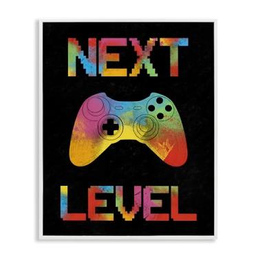 Imagem de Stupell Industries Next Level Rainbow Splatter Gray Framed Giclee Art, design por Marcus Prime, 14 x 11