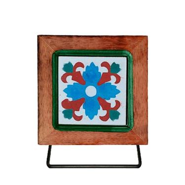 Imagem de Porta Toalha De Rosto Para Banheiro Rustico Artesanal Com Ladrilho I2