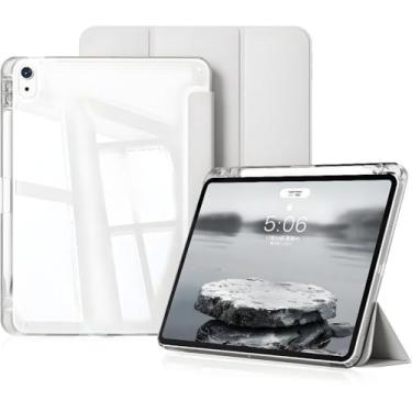 Imagem de Capa tablet Capa Transparente Para iPad (A16) 2025/iPad 10ª Geração 2022+ Caneta Stylus Com Suporte de três dobras, Despertar([Branco],iPad 10a (10,9 ")2022)