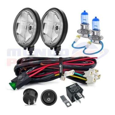 Imagem de Kit Farol Milha Fusca Brasilia Kombi Gaiola Buggy Caminhão - Mundo Peç