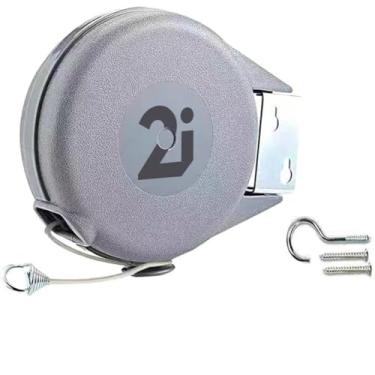 Imagem de Varal Retrátil de Parede em Aluminio Reforçado Kit Instalação Suporta 80kg (Recolhível (15 metros))