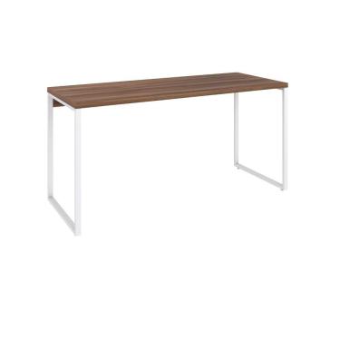 Imagem de Mesa Kuadra Office 150x60x75cm Nogal - Est.branca Nogal - Est.branca