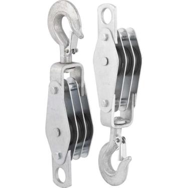 Imagem de Moitão Cadernal 650kg 3 Roldanas 45x10mm Com 2 Peças Vonder