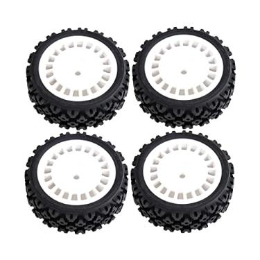 Imagem de Conjunto de rodas de plástico com 4 peças para carrinho de bebê, resistente ao desgaste