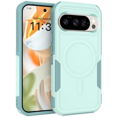 Imagem de Projetada para Google Pixel 10/Pixel 10 Pro 2 em 1 Capa protetora resistente à prova de choque para Pixel 10/10 Pro (menta)