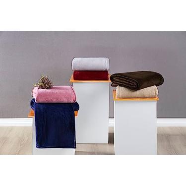 Imagem de Safira enxovais, Manta Cama Casal Queen Mantinha Frio Flannel Leve Para Verão cor:marrom